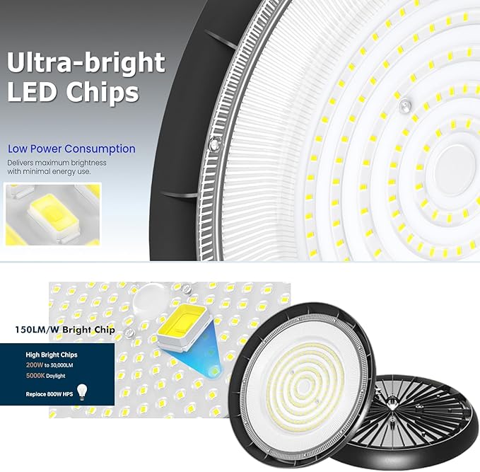 LED Garage Lights,100W Deformable Led Garage Lighting 10000LM E26 Daylight 6000K LED Garage Ceiling Lighting Super Bright Adjustable Garage Lights for Garage,Warehouse (300W-4Pack)