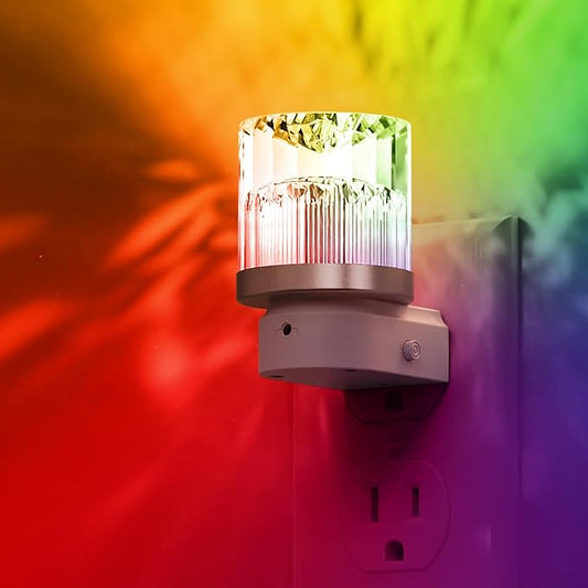 L LOHAS LED Night Light, Night Lights Plug into Wall with 10 Color Change RBG Nightlight Plug in Wall, Built in Dusk to Dawn Sensor for Hallway, Bathroom, Rooms