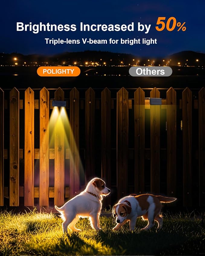 Solar Fence Lights Outdoor Waterproof LED Spot Lights, Warm White, Easy Install, Enhanced Security for Step, Wall, Deck, Patio, Yard, Stair, Walkway, Garden, Garage, Rail & Pool,12pack