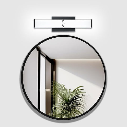 16 Inch Bathroom Vanity Light 2000LM, 5700K Daylight White Modern Bathroom Light Dimmable, AC 120V 20W Matte Black LED Vanity Lighting Fixtures Wall Sconce ETL Certified, 1Pack