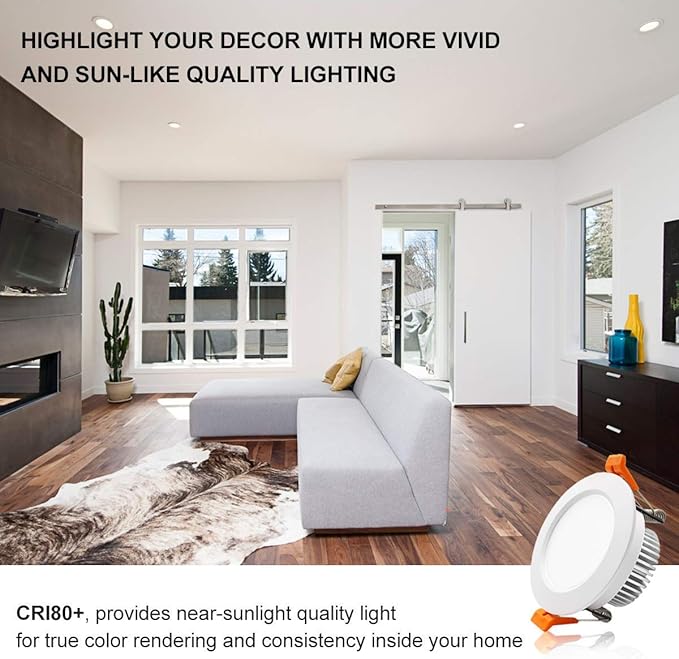YGS-Tech 2 Inch LED Recessed Lighting, Dimmable Downlight 3W(35W Halogen Equivalent), CRI80, 4000K Natural White Ceiling Light with LED Driver (1 Pack)