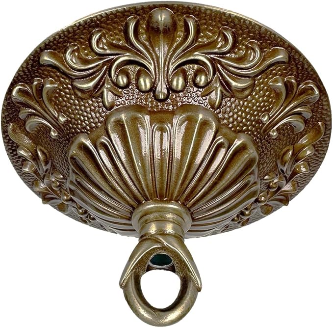 5.51" All Copper Ceiling Cover Plate for Antique Brass Ceiling Light Fixture as Pendent Light Cover, Chandelier Light Canopy Kit for Pendant, Chandelier Replacement Parts