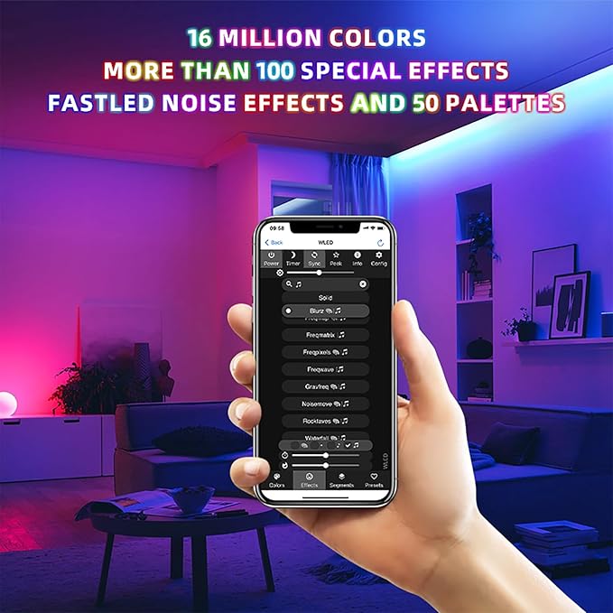 ESP32 WLED LED Strip Controller with 16A Fuse Dynamic RGB IC DIY Port WiFi App Control Easy Wiring Terminal for WS2811 WS2812B SK6812 SM16703P Programmable FCOB Addressable Strip Light