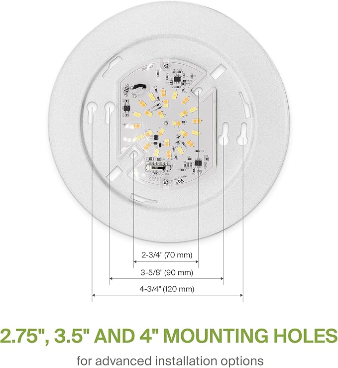 ASD 1 Pack LED Disk Lights 6 Inch, 15W 5CCT 2700K-5000K 1245LM CRI90+, Dimmable Flush Mount Ceiling Light Fixture, Low Profile Surface Mount Disc Lights, Junction Box or Recessed Can Install, ETL