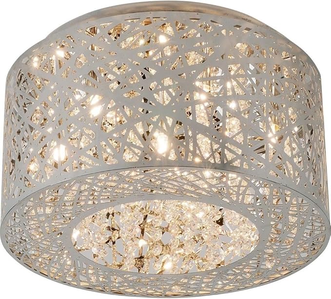 ET2 Inca-20.3W 7 LED Flush Mount in Contemporary style-15.75 Inches Wide by 8.75 inches high-Polished Chrome Finish-Xenon La