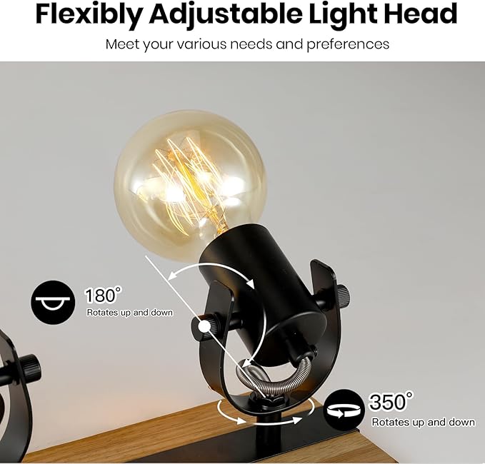 SEEBLEN 3 Light Plug in Track Light,Farmhouse Plug in Ceiling Light with 14.76-Foot Cord,Rotatable Ceiling Spotlight for Kitchen Dining Room Cabinet Hallway Living Room(No Bulb)