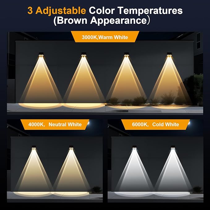 Super Long Lasting Solar Fence Lights Outdoor,Deck Lights Waterproof,Perfect for Winter and Rainy Days,Dusk to Dawn High Brightness Solar Lighting for Wall,Stair,Yard,Patio,Backyard(18 Pack,Brown)