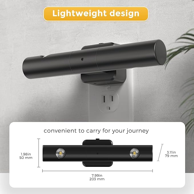 L LOHAS LED Night Light, Night Lights Plug into Wall, Auto Light Sensor 180° Rotating[1-Pack], Brightness Adjustable 0-100Lm, Soft White 3000K, Modern Nightlights for Bathroom, Hallway