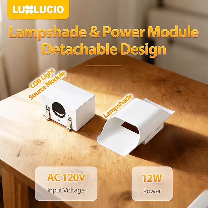 White 2Pack Wall Lights for Up and Wall Light, 5%-100% Dimmable, Modern Porch Light, IP65 Waterproof, 120V, 12W, 2700K-5000K 5Color Selectable CRI90+, ETL FCC
