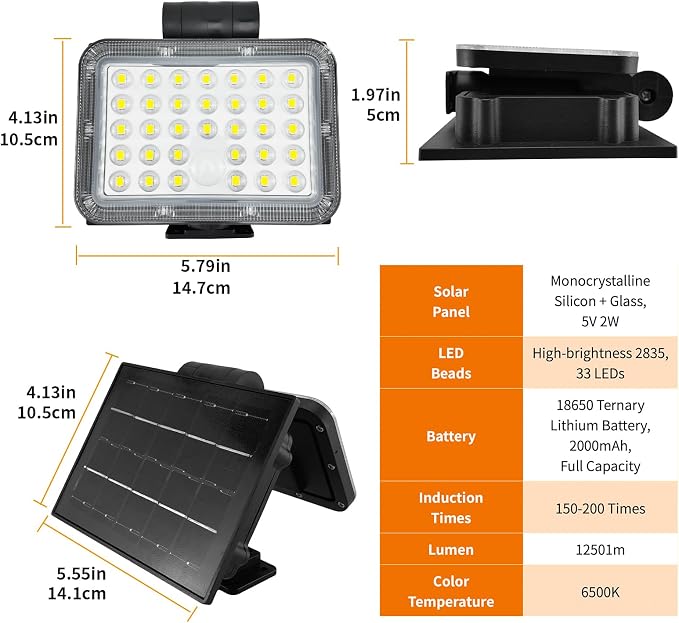 JINXING Solar Spot Lights Outdoor, Motion Sensor Solar Flood Light with Dusk to Dawn, IP65 Waterproof Solar Security Light for Pathway, Front Door, Porch, Yard, Wall, Garden, Stake or Wall Mount