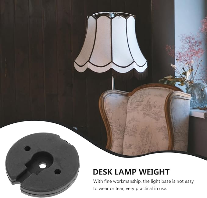 STOBAZA Desk Lamp Floor Lamp Base Counterweight Table Lamps Part Round Lamp Chassis Iron Lightweight Bracket Floor Light Holder Base Replacement