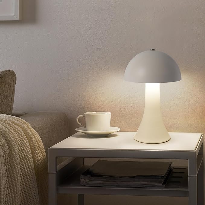 Rechargeable Cordless Table Lamp, Battery Operated Touch Control Lamp with 3-Color Stepless Dimming, Portable LED Light for Restaurant, Bedroom, Outdoor, Dinner, Patio