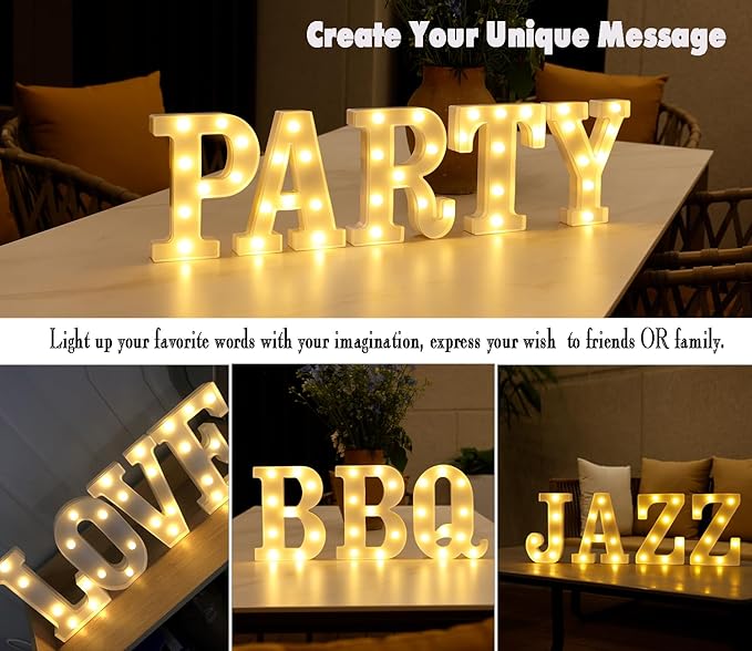 DyingSwan Small Led Marquee Letters, Light Up Letters, 8.58 Inch Led Letter Lights, Battery Powered Lighted Sign for Table, Party, Birthday, Christmas Decor (Letter V)