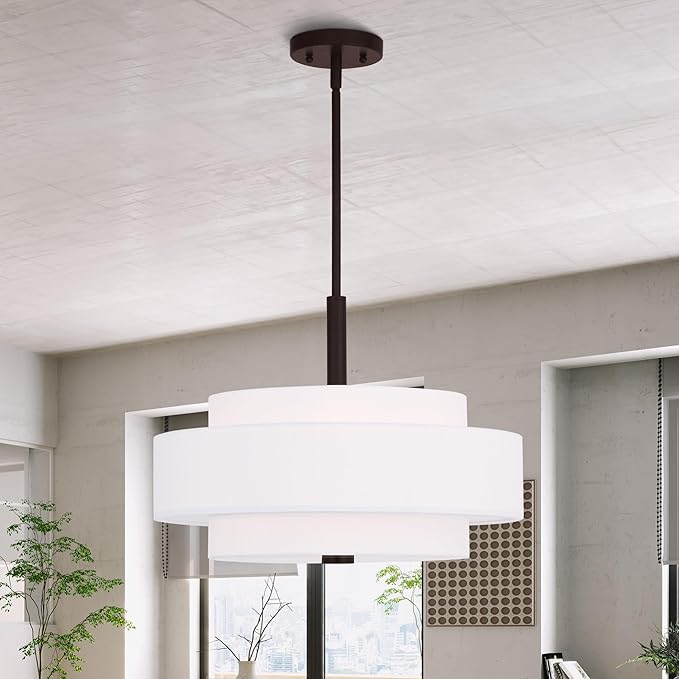 Livex Lighting 50874-07 Meridian 4-Light Pendant, Bronze