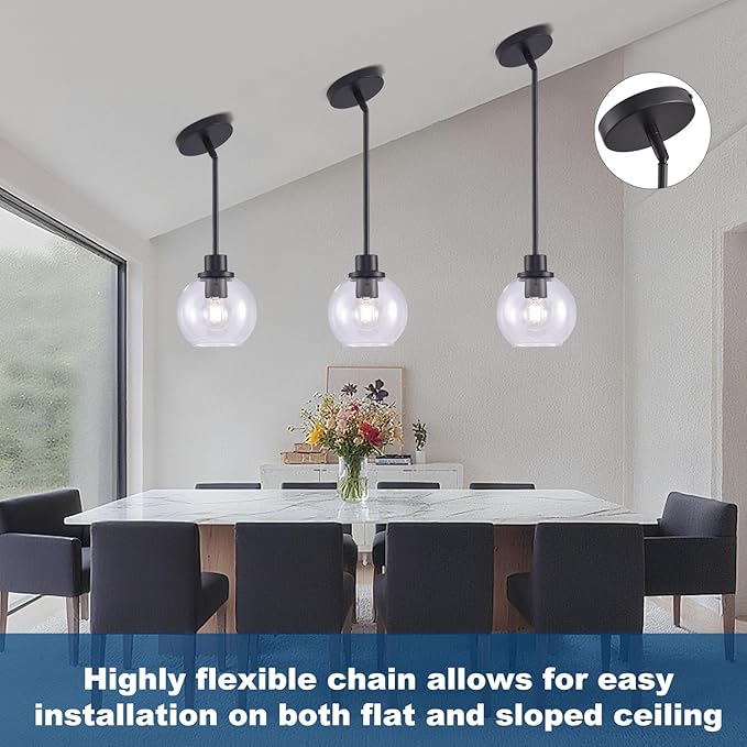 Pendant Lamp with Glass Shade, Modern Antique Brass Pendant Lights,Hanging Light Vintage Glass Shade, Island Light Pendant Light Fixture for Bedroom Living Room Kitchen