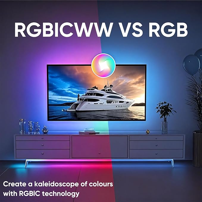 Led Lights for Bedroom 32.8ft Music Sync Color Changing Strip Lights with Remote and App Control RGBICWW Strip for Room Home Kitchen Party Stairs bar Decoration