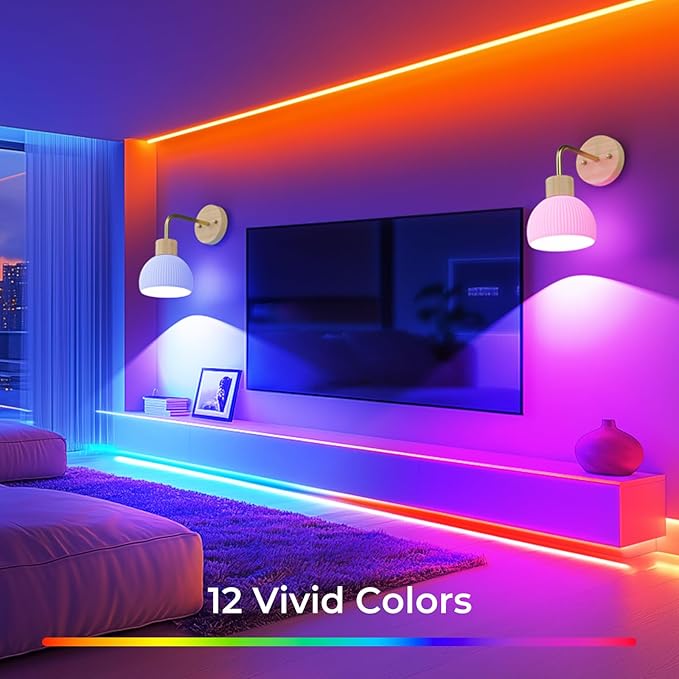 Glass Battery Operated Wall Sconces Set of 2, Rechargeable Wall Lamp with Remote, 12 Colors Dimmable Wireless Sconces Wall Decor Set of 2 with Timer for Bedroom Living Room (Beech, 2 Pack)