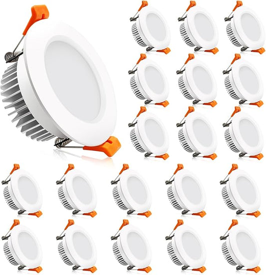 2 Inch LED Downlight, Recessed Lighting Dimmable Ceiling Light, 3W, 2700K Ultra Warm White, CRI80 with LED Driver(35W Halogen Equivalent), 20 Pack