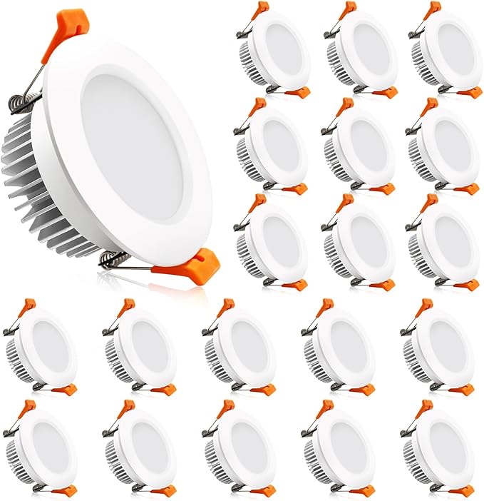 2 Inch LED Downlight, Recessed Lighting Dimmable Ceiling Light, 3W, 3000K Warm White, CRI80 with LED Driver(35W Halogen Equivalent), 20 Pack