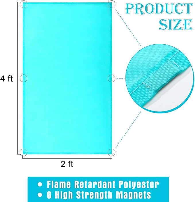 Tuanse 6 Packs Magnetic Fluorescent Light Covers Filters Calming Ceiling Light Covers Decor for Ceiling Lights Classroom Office School(Blue)