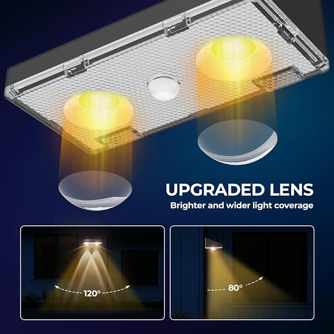 Solar Fence Lights Outdoor 8 Pack – IP65 Waterproof Wireless Solar Deck Lights with 9 Color Modes, 80 Lumen Bright LED for Fence, Backyard, Patio, Pool, Wall – 12+ Hour Runtime, No Wiring
