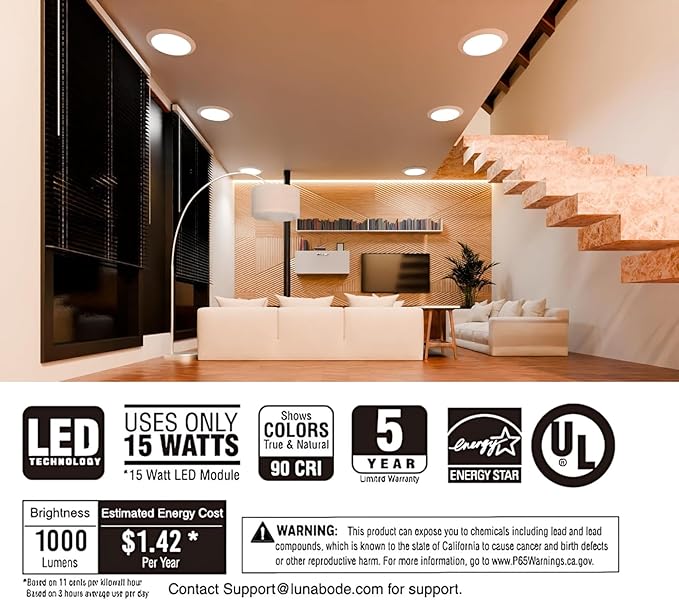 7.5 Inch Disc Light- 1 Pack Dimmable Ceiling Light Fixtures | 5cct LED Lights 2700K/3000K/3500K/4000K/5000K | Flush Mount Ceiling Lights I ETL & UL Certified I LED Lights for Bedoom