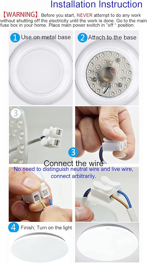 15W LED Light Kit Replacement for Flush Mount Ceiling Fan Light,LED Engine Retrofit Board Panel,4500K