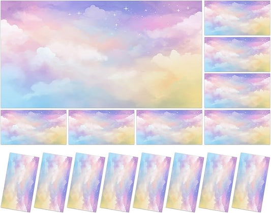 8 Pcs Fluorescent Light Covers with 80 Magnets Decorative for Classroom Ceiling Light 4 x 2 Feet Magnetic Light Covers Filter Easy Install for Office Hospitals & Home Drop Ceiling Supplies(Rainbow )