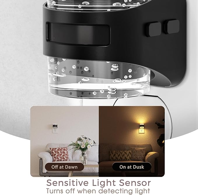 Briignite LED Night Light Plug into Wall Dimmable Night Light with Bubble Design 5 Color Temperature & Brightness Levels Dusk to Dawn Sensor Nightlights for Nursery, Hallway, Bathroom, Rooms, 5CCT
