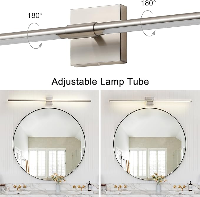 Sand Nickel 48 inch Vanity Light for Bathroom Over Mirror LED Vanity Lights Fixtures 4000K Morden Bathroom Sconce Picture Lights for Paintings (Horizontal & Vertical)