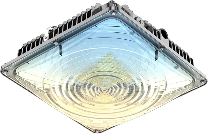 LED Canopy Light for Gas Station Light, 120W 18000lm 0-10V Dimmable 5000K, IP65 Waterproof Commercial Canopy Lights for Outdoor Garage Warehouse Shop Carpor UL Listed, 1 Pack
