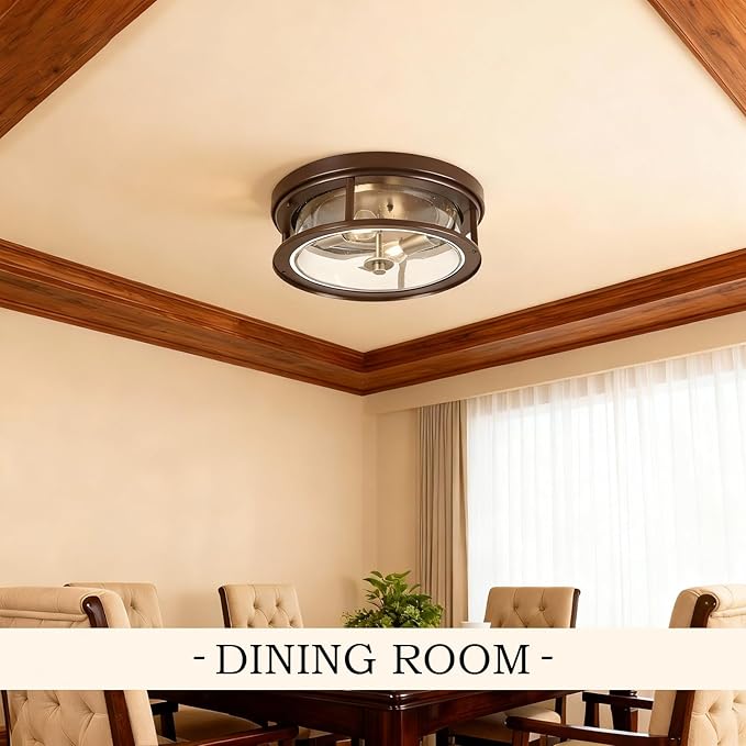 Ceiling Light Fixtures Flush Mount Light, 2 Bulb with Glass Flush Mount Ceiling Lights Fixture Bedroom, Indoor Outdoor Ceiling Lights for Porch Hallway Kitchen