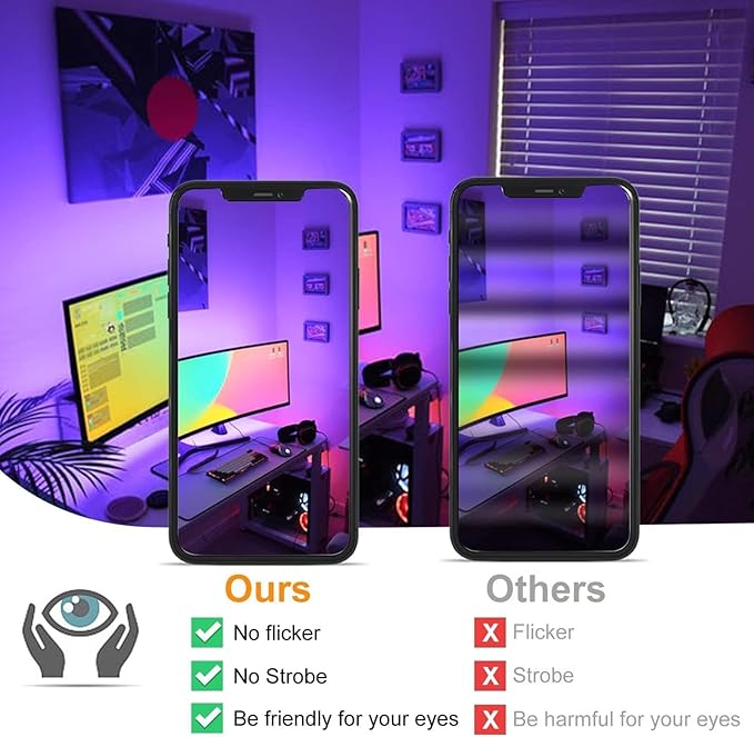 LED Flood Lights RGB Color Changing 500W Equivalent, Outdoor RGBW Bluetooth Smart Floodlights APP Control, IP66 Waterproof, Timing, 2700K&16 Million Colors 23 Modes for Stage Landscape Lighting 2 Pack