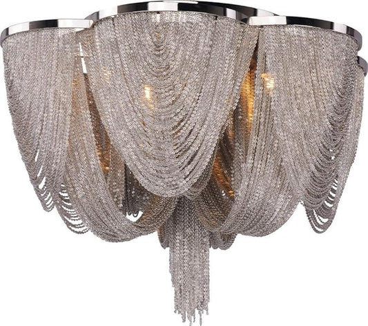 Chantilly-Six Light Flush Mount in Modern style-18 Inches Wide by 13 inches high