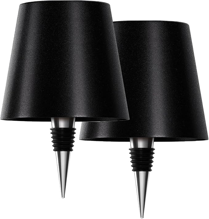 2026 New Wireless Bottle Lamp,LED Bottle Lights for Liquor & Wine Bottles,Bottle Light with Dimmable(Black,2pcs)