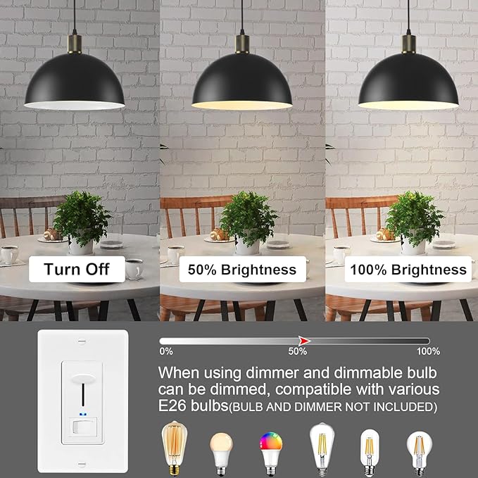 Black Pendant Lights Kitchen Island 3 Pack, 11.8" Modern Black and Gold Pendant Light Fixtures Dome Farmhouse Hanging Lights for Sink Dining Room Hallway Entryway