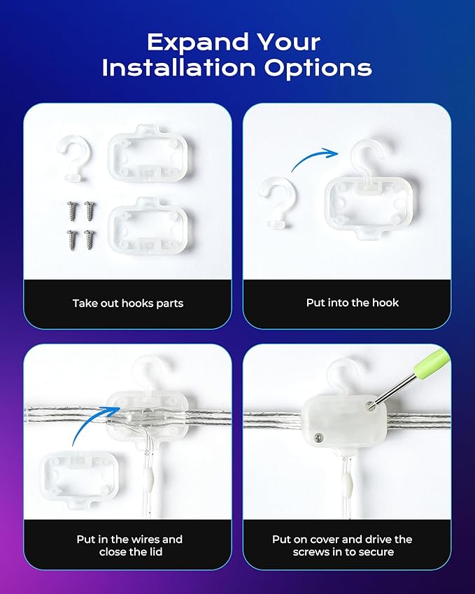 1040 LEDs Smart Curtain Lights with DIY GIF, 9.8x6.6ft Color Changing Christmas Wall Lights with APP, IP65 Waterproof String Fairy Lights for Indoor Outdoor Bedroom Window Garage