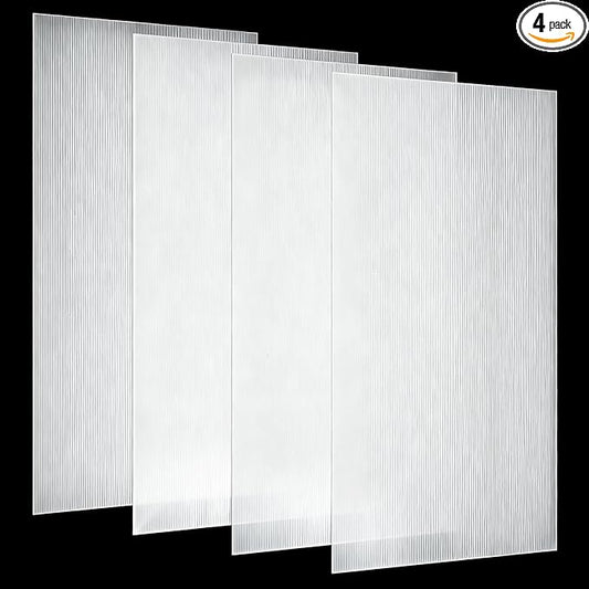 Pushglossy 4 Pack 22.5" x 46.5" x 0.2" Fluorescent Light Covers Replacement, Cuttable Polycarbonate Diffuser Panels for Drop Ceiling Light Fixture for Office Classroom Commercial Use (Clear)