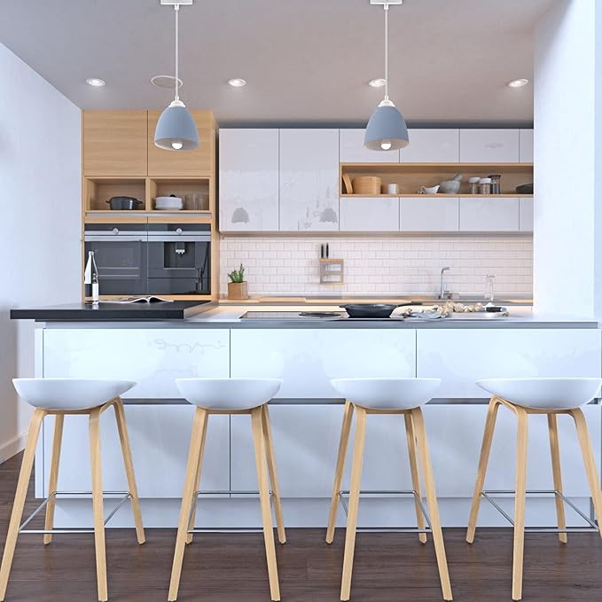 Pendant Light Kit 2pcs White Cord Holder E27 Base Hanging Lamp Lantern Socket with 3.94ft Adjustable Wire Industrial Ceiling Fixture for Kitchen Island Corridor(Bulb Not Included)
