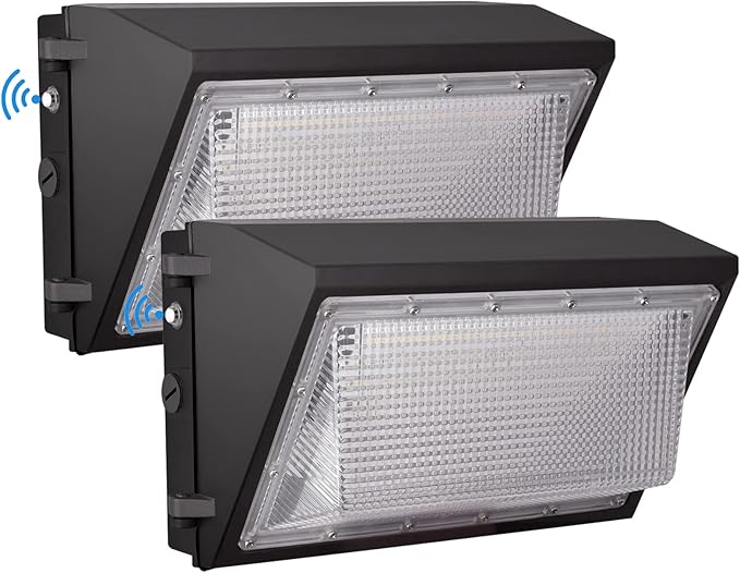 LED Wall Pack Light with Dusk to Dawn Photocell,100W 13000LM 5000K Daylight Wall Pack, AC100-277V Input,500W HPS/HID Equivalent, Waterproof Commercial Security Lighting for Warehouses, Garage, 2 Pack