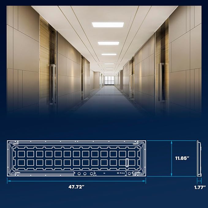 LUXRITE 1x4 FT LED Backlit Flat Panel Light, 5CCT 3000K-6500K, 5 Wattage Adjustable 20W-40W, 2500-5000 Lumens, Dimmable, Drop Ceiling Troffer Light, Damp Rated, DLC Premium, IC & ETL Listed (12 Pack)
