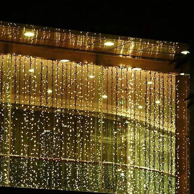 Geanmoki 306 LED Window Curtain String Light Wedding Party Home Garden Bedroom Outdoor Indoor Wall Decorations