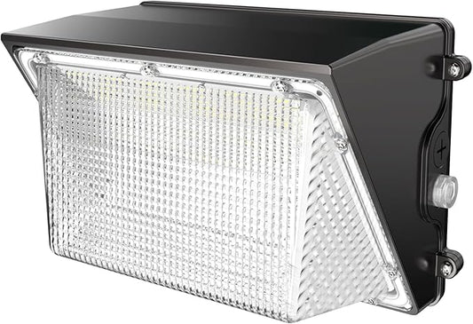 HYPERLITE 70W LED Wall Pack with Dusk-to-Dawn Photocell, Ideal Adjustable Security Lights Outdoor for Barn Yard Garage Shop Factory ETL Listed