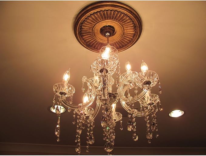 Ekena Millwork 15 3/4"OD x 3 7/8"ID x 3/4"P Berkshire Ceiling Medallion Fits Canopies up to 7" Ceiling Medallion, Bronze Blue Patina