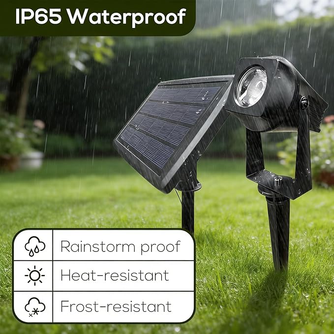 Solar Smart Bluetooth Landscape Spotlights 4 Pack, RGBW Landscape Light, Solar Spot Lights Outdoor, Solar Outdoor Uplights for Garden Trees Yard Landscape