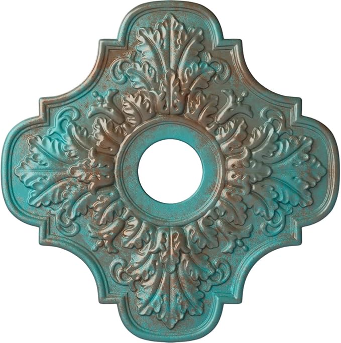 Ekena Millwork CM17PECGSDecorative Ceiling Medallions Modeled After Original Historical Patterns & Designs, Copper Green Patina