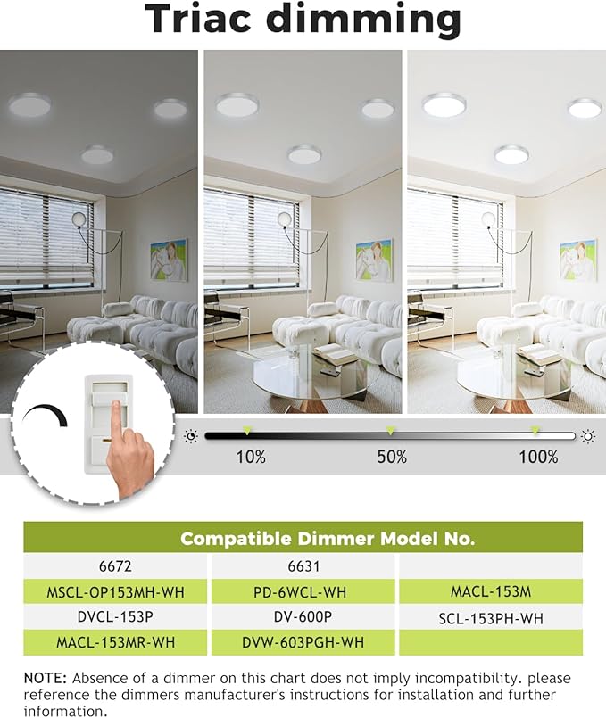 hepside 1Pack Dimmable Flush Mount Ceiling Light Fixture Brushed Nickel, 3CCT Selectable 3000/4000/6500K Ceiling Lamp, 7.5INCH 15W 1500LM Low Profile Light for Bedroom, Kitchen, Bathroom, Hallway