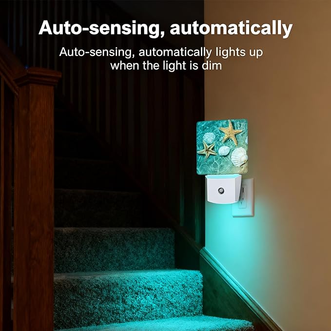Night Light Plug-in Dusk to Dawn Smart Sensor White Led Nightlight for Bedroom Bathroom Kitchen Hallway Stairs Energy Efficient Decor Desk Lamp