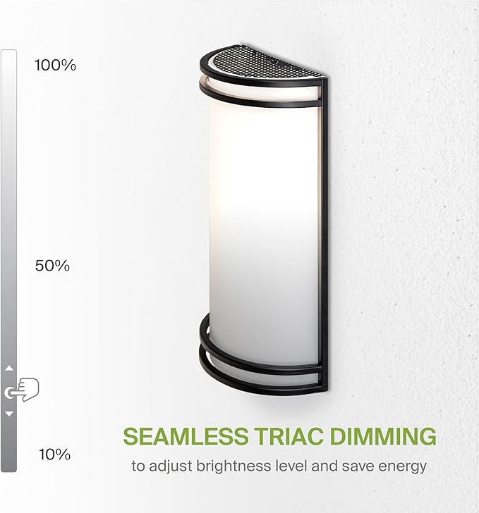 ASD LED Indoor Wall Mount Light Fixture - 14 Inch 20W Modern Interior Matte Black Dimmable Wall Sconce Light - ETL 3000K 4000K 5000K Adjustable - Hallway, Bedroom LED Wall Lights, 2 Pack