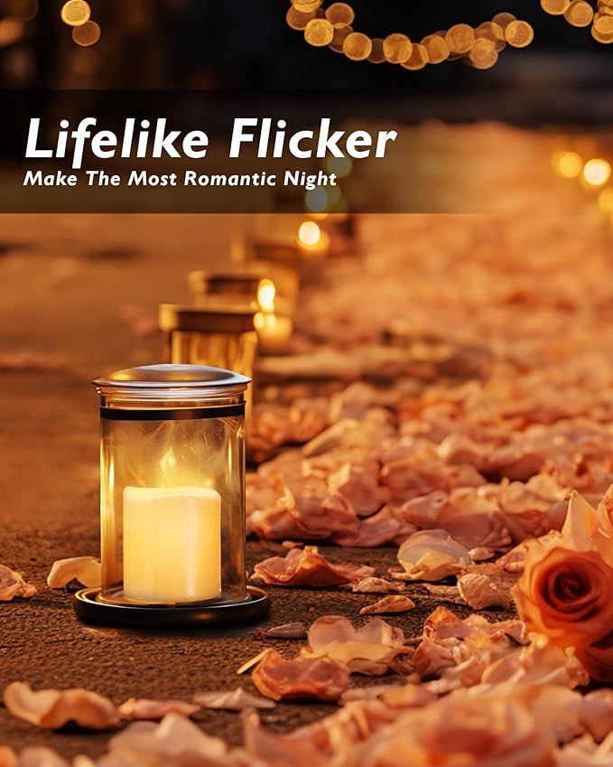 Homemory 12Pack Flickering Flameless Votive Candles, 200+Hour Electric Fake Candles, Battery Operated LED Tealight for Wedding, Outdoor, Table, Festival (Warm White,Battery Included)